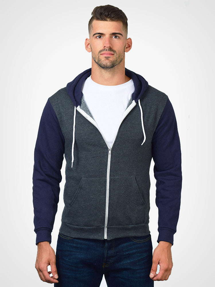 Dark Heather Grey & Navy